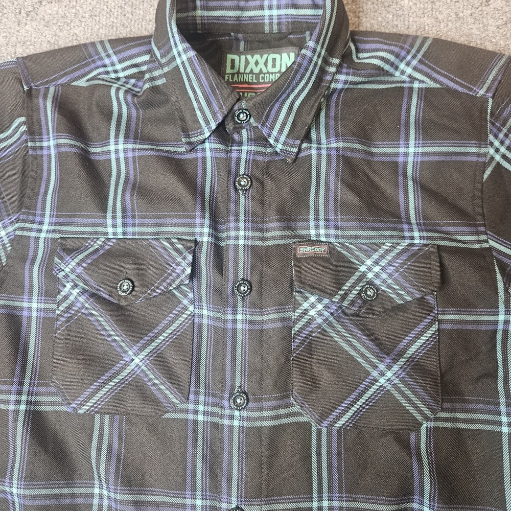 Dixxon Mens Shreddy Flannel Shirt Size Small Plaid